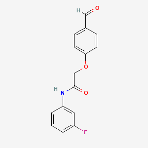molecular formula C15H12FNO3 B4403510 N-(3-fluorophenyl)-2-(4-formylphenoxy)acetamide 