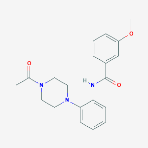 molecular formula C20H23N3O3 B4403516 N-[2-(4-acetylpiperazin-1-yl)phenyl]-3-methoxybenzamide 