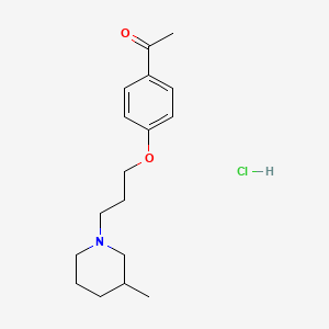 molecular formula C17H26ClNO2 B4403525 1-[4-[3-(3-Methylpiperidin-1-yl)propoxy]phenyl]ethanone;hydrochloride 