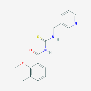 molecular formula C16H17N3O2S B4403533 2-methoxy-3-methyl-N-{[(3-pyridinylmethyl)amino]carbonothioyl}benzamide 