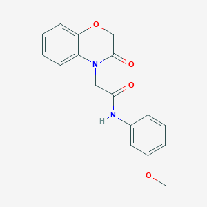 molecular formula C17H16N2O4 B4403605 N-(3-methoxyphenyl)-2-(3-oxo-2,3-dihydro-4H-1,4-benzoxazin-4-yl)acetamide 