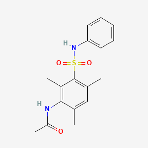 molecular formula C17H20N2O3S B4403665 N-[2,4,6-trimethyl-3-(phenylsulfamoyl)phenyl]acetamide 