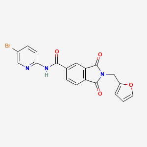 molecular formula C19H12BrN3O4 B4403670 N-(5-bromo-2-pyridinyl)-2-(2-furylmethyl)-1,3-dioxo-5-isoindolinecarboxamide 