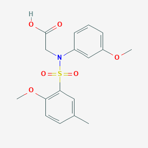 molecular formula C17H19NO6S B4403727 N-[(2-methoxy-5-methylphenyl)sulfonyl]-N-(3-methoxyphenyl)glycine 