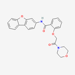 molecular formula C25H22N2O5 B4403749 N-dibenzo[b,d]furan-3-yl-2-[2-(4-morpholinyl)-2-oxoethoxy]benzamide 