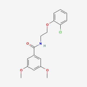molecular formula C17H18ClNO4 B4403757 N-[2-(2-chlorophenoxy)ethyl]-3,5-dimethoxybenzamide 
