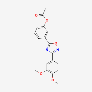molecular formula C18H16N2O5 B4403772 3-[3-(3,4-dimethoxyphenyl)-1,2,4-oxadiazol-5-yl]phenyl acetate 