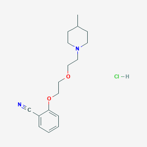 molecular formula C17H25ClN2O2 B4403777 2-[2-[2-(4-Methylpiperidin-1-yl)ethoxy]ethoxy]benzonitrile;hydrochloride 