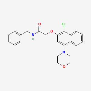 molecular formula C23H23ClN2O3 B4403796 N-benzyl-2-{[1-chloro-4-(4-morpholinyl)-2-naphthyl]oxy}acetamide 