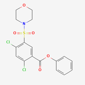 molecular formula C17H15Cl2NO5S B4403867 phenyl 2,4-dichloro-5-(4-morpholinylsulfonyl)benzoate 