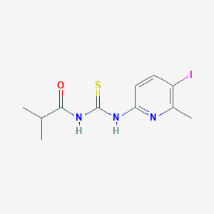 molecular formula C11H14IN3OS B4403902 N-{[(5-iodo-6-methyl-2-pyridinyl)amino]carbonothioyl}-2-methylpropanamide 