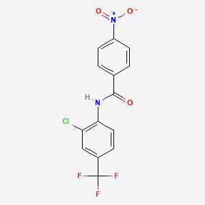 molecular formula C14H8ClF3N2O3 B4403949 N-[2-chloro-4-(trifluoromethyl)phenyl]-4-nitrobenzamide 