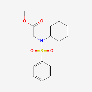 molecular formula C15H21NO4S B4403966 Methyl 2-[benzenesulfonyl(cyclohexyl)amino]acetate 