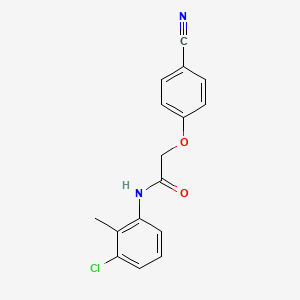 molecular formula C16H13ClN2O2 B4404017 N-(3-chloro-2-methylphenyl)-2-(4-cyanophenoxy)acetamide 