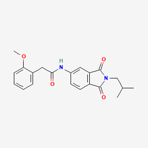 molecular formula C21H22N2O4 B4404025 N-(2-isobutyl-1,3-dioxo-2,3-dihydro-1H-isoindol-5-yl)-2-(2-methoxyphenyl)acetamide 