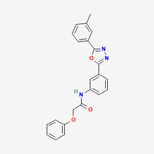 molecular formula C23H19N3O3 B4404043 N-{3-[5-(3-methylphenyl)-1,3,4-oxadiazol-2-yl]phenyl}-2-phenoxyacetamide 