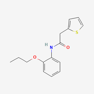 molecular formula C15H17NO2S B4404054 N-(2-propoxyphenyl)-2-thiophen-2-ylacetamide 