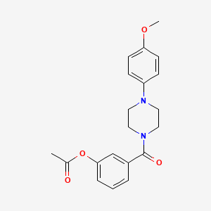 molecular formula C20H22N2O4 B4404068 [3-[4-(4-Methoxyphenyl)piperazine-1-carbonyl]phenyl] acetate CAS No. 839693-49-1