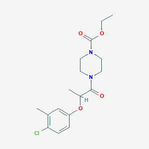 molecular formula C17H23ClN2O4 B4404101 ethyl 4-[2-(4-chloro-3-methylphenoxy)propanoyl]-1-piperazinecarboxylate 