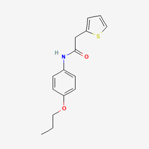 molecular formula C15H17NO2S B4404106 N-(4-propoxyphenyl)-2-thiophen-2-ylacetamide 