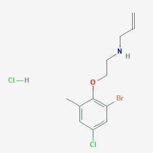 molecular formula C12H16BrCl2NO B4404158 N-[2-(2-bromo-4-chloro-6-methylphenoxy)ethyl]prop-2-en-1-amine;hydrochloride 