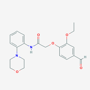 molecular formula C21H24N2O5 B4404179 2-(2-ethoxy-4-formylphenoxy)-N-(2-morpholin-4-ylphenyl)acetamide 