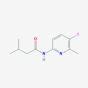 molecular formula C11H15IN2O B4404239 N-(5-iodo-6-methyl-2-pyridinyl)-3-methylbutanamide 