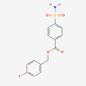 molecular formula C14H12FNO4S B4404262 4-fluorobenzyl 4-(aminosulfonyl)benzoate 