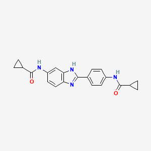 molecular formula C21H20N4O2 B4404276 N-(4-{5-[(cyclopropylcarbonyl)amino]-1H-benzimidazol-2-yl}phenyl)cyclopropanecarboxamide 
