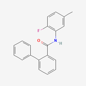 molecular formula C20H16FNO B4404283 N-(2-fluoro-5-methylphenyl)-2-biphenylcarboxamide 