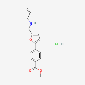 molecular formula C16H18ClNO3 B4404438 Methyl 4-[5-[(prop-2-enylamino)methyl]furan-2-yl]benzoate;hydrochloride 