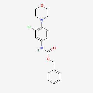 molecular formula C18H19ClN2O3 B4404474 benzyl [3-chloro-4-(4-morpholinyl)phenyl]carbamate 