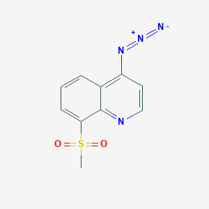 molecular formula C10H8N4O2S B044045 4-Azido-8-(methylsulfonyl)quinoline CAS No. 114935-78-3
