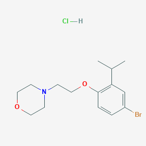 molecular formula C15H23BrClNO2 B4404516 4-[2-(4-Bromo-2-propan-2-ylphenoxy)ethyl]morpholine;hydrochloride 