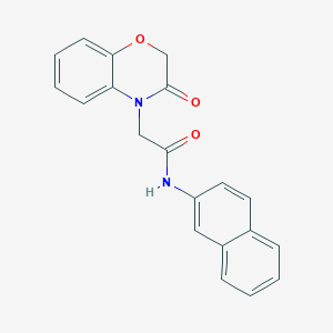 molecular formula C20H16N2O3 B4404528 N-2-naphthyl-2-(3-oxo-2,3-dihydro-4H-1,4-benzoxazin-4-yl)acetamide 
