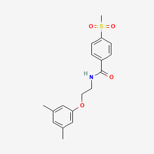molecular formula C18H21NO4S B4404570 N-[2-(3,5-dimethylphenoxy)ethyl]-4-(methylsulfonyl)benzamide 