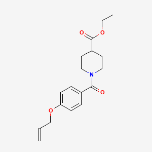molecular formula C18H23NO4 B4404585 ethyl 1-[4-(allyloxy)benzoyl]-4-piperidinecarboxylate 