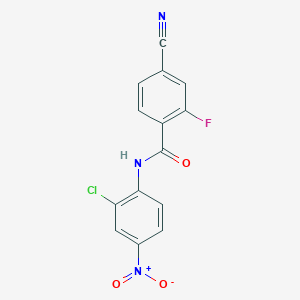 molecular formula C14H7ClFN3O3 B4404642 N-(2-chloro-4-nitrophenyl)-4-cyano-2-fluorobenzamide 