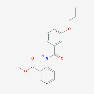 molecular formula C18H17NO4 B4404699 methyl 2-{[3-(allyloxy)benzoyl]amino}benzoate 