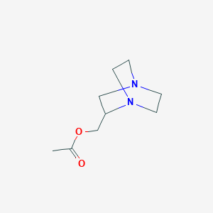 molecular formula C9H16N2O2 B044047 (1,4-Diazabicyclo[2.2.2]octan-2-yl)methyl acetate CAS No. 120340-35-4