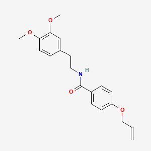 molecular formula C20H23NO4 B4404746 N-[2-(3,4-dimethoxyphenyl)ethyl]-4-prop-2-enoxybenzamide 