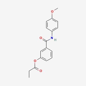 molecular formula C17H17NO4 B4404797 3-{[(4-methoxyphenyl)amino]carbonyl}phenyl propionate 