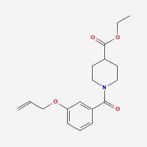 molecular formula C18H23NO4 B4404890 Ethyl 1-(3-prop-2-enoxybenzoyl)piperidine-4-carboxylate 