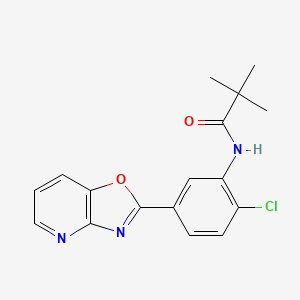 molecular formula C17H16ClN3O2 B4404949 N-(2-chloro-5-[1,3]oxazolo[4,5-b]pyridin-2-ylphenyl)-2,2-dimethylpropanamide 