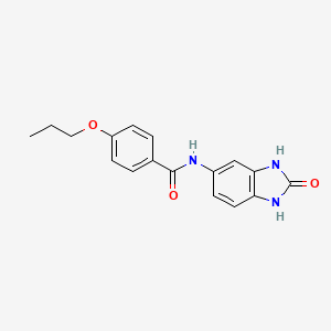 molecular formula C17H17N3O3 B4404967 N-(2-oxo-2,3-dihydro-1H-benzimidazol-5-yl)-4-propoxybenzamide 