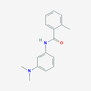molecular formula C16H18N2O B4405030 N-[3-(dimethylamino)phenyl]-2-methylbenzamide 
