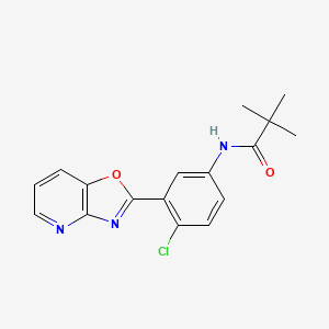 molecular formula C17H16ClN3O2 B4405066 N-(4-chloro-3-[1,3]oxazolo[4,5-b]pyridin-2-ylphenyl)-2,2-dimethylpropanamide 