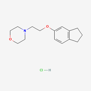 molecular formula C15H22ClNO2 B4405085 4-[2-(2,3-dihydro-1H-inden-5-yloxy)ethyl]morpholine;hydrochloride 