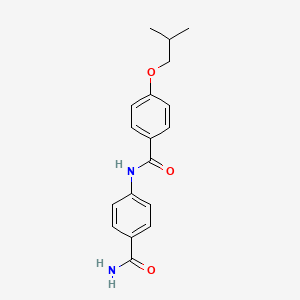 molecular formula C18H20N2O3 B4405102 N-[4-(aminocarbonyl)phenyl]-4-isobutoxybenzamide 
