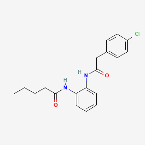 molecular formula C19H21ClN2O2 B4405155 N-(2-{[(4-chlorophenyl)acetyl]amino}phenyl)pentanamide 